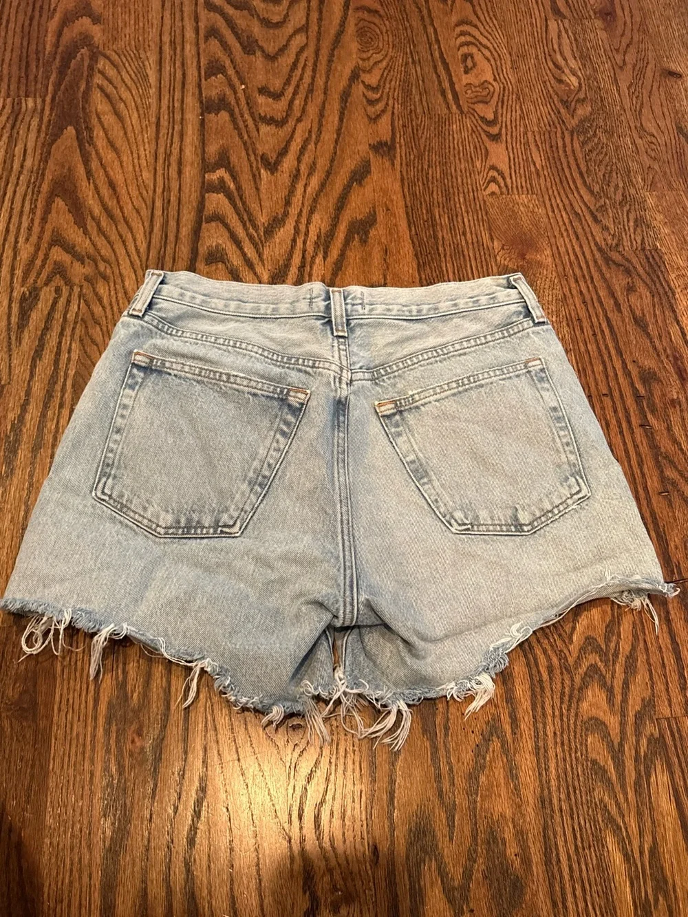 Agolde Parker Long Vintage Denim Shorts